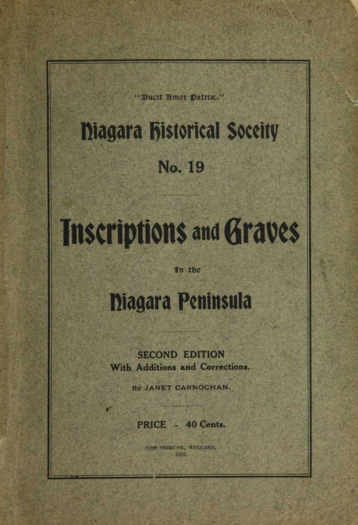 Inscriptions and graves - BibliothÃ¨que et Archives Canada
