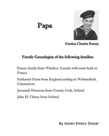 Papa: Gordon Charles <b>Emery</b> - ACPL <b>Genealogy</b> Center