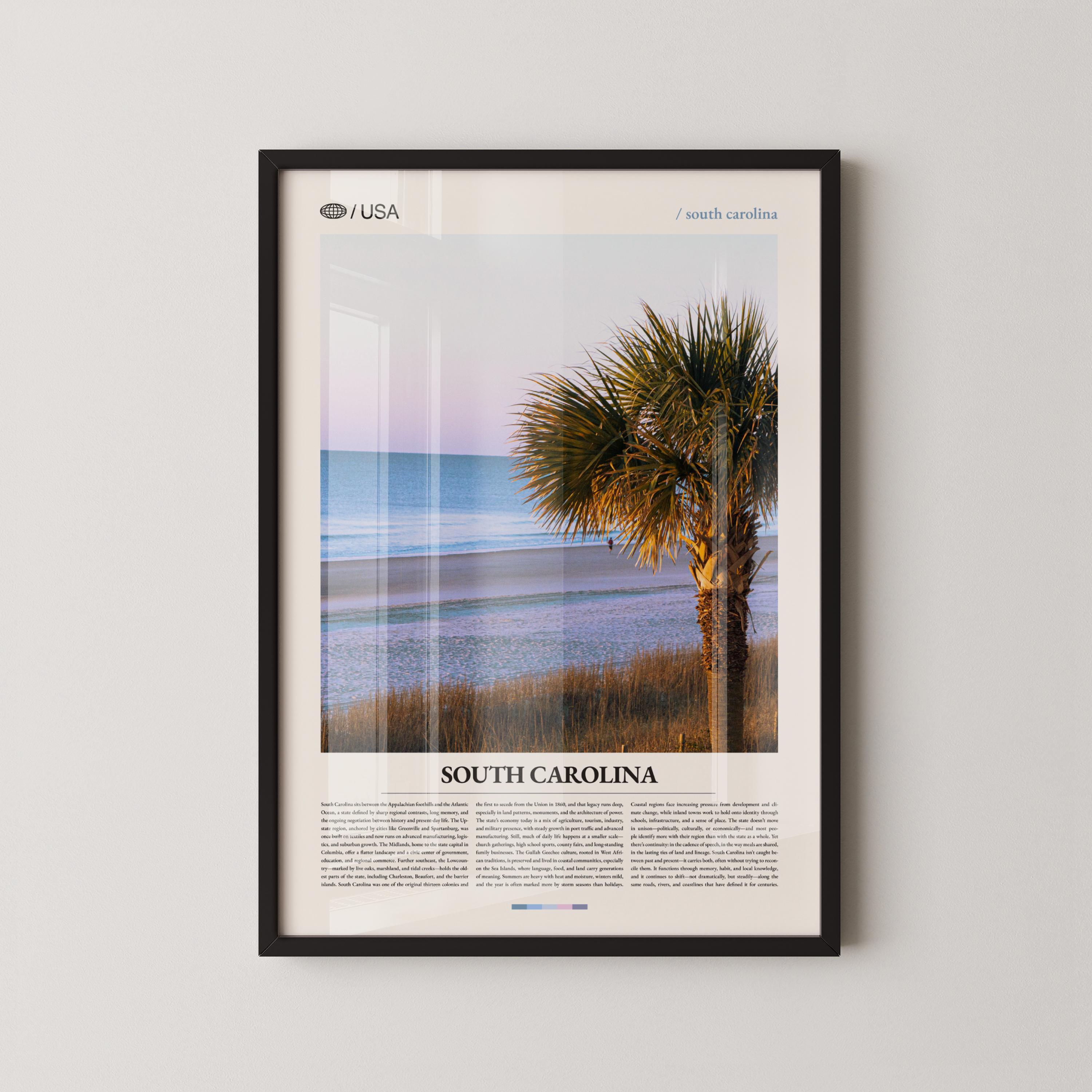 South Carolina Print, South Carolina Wall Art, South Carolina ...
